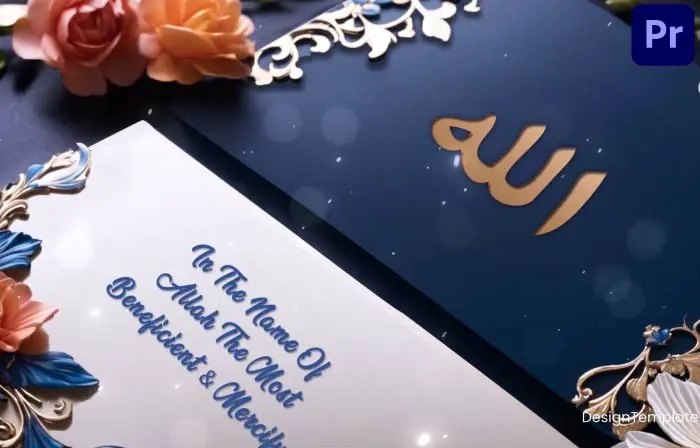 Gorgeous 3D Floral Islamic Wedding Invitation Slideshow